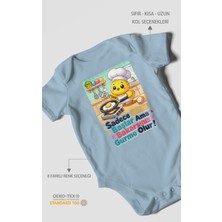 Morivo Kids Sadece Sütle Başlar Yazılı Kısa Kollu Bebek Body %100 Pamuk