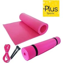 Macgon Plus Sport Pembe Pilates Minderi Yoga Egzersiz Matı 7 mm ve Atlama Ipi