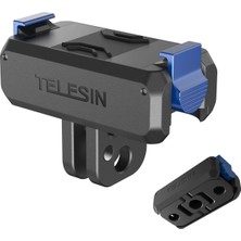 Telesın Djı Osmo Action 5 Pro/4/3 & Osmo 360 Için Manyetik Hızlı Bırakma Adaptörü Montajı, 2'si 1 Arada Katlanabilir Taban, 1/4 Inç Vida Deliği, Djı Osmo Action 5 Pro Aksesuarları