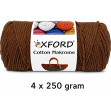 Oxford İplik Cotton Makrome 4'lü Paket NO:044 Kahve