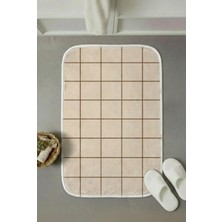 Zevahir Mobilya Dekorasyon Modern Kaymaz Taban Banyo Paspası 60X40 cm - Lavabo, Duş, Klozet Önü ve Abdest Için Yumuşak Dokulu Çok Amaçlı Paspas