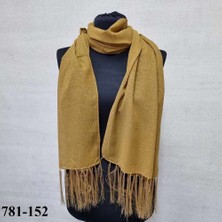 Moda Akyüz Simli ve Püsküllü Abiye Şal Sarı 781-152