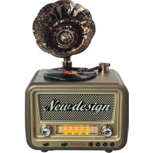  everton rt-609 bluetooth fm-usb-tf-aux şarjlı nostaljik radyo