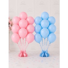 Parti Dükkanı 20 Adet Makaron Pastel Balon Seti 10 Pembe 10 Mavi 10 Inç 25 cm Helyum Uyumlu Lateks Balon Baby Shower Cinsiyet Partisi Doğum Günü Süsü