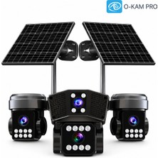 Wifi Solar Kamera 2 Panel 4 Kamera 12MP Premium 4g Sim Kartlı OK-333