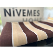 Nivemes Home Nivemeshome Branda Kahve - Krem Balkon Perdesi