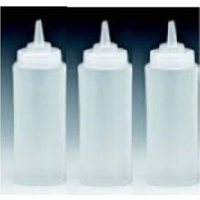 Sos Şişesi 3'lü Şeffaf Sos Şişesi Bpa Free 700 ml