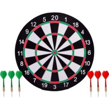 Empressco Büyük Boy 6 Oklu Çift Taraflı Dart Seti 45 cm Eğlenceli Atış Oyunu