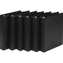 Samsill Economy 3 Halkalı Mini Bağlayıcı, Abd'de Üretilmiştir, 5/8 Inç Yuvarlak Halka Bağlayıcı, 100 Yaprak Tutar, Siyah, 6'li Paket (MP32300)