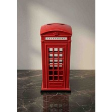 Wolawood Royal London İkonik Kırmızı Telefon Kulübesi Biblo (1 Adet) – Premium Metal Dekoratif Londra Temalı Hediyelik, Vintage Koleksiyon Serisi, Ev ve Ofis Masa Üstü Aksesuarı