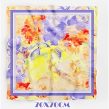 Tua İpek Aquarelle Desen 70*70CM Bandana/fular