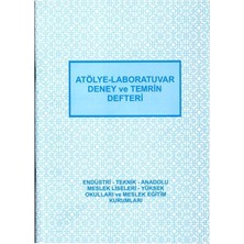 Atölye Laboratuvar Deney ve Temrin Defteri 20X28 cm 40 Sayfa 1 Adet Artlantis Atolye Temrin Defteri Endüstri Teknik Anadolu Liseleri