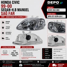 Honda Civic 1999-2000 Sedan Hatchback Manuel Sağ Far Depo Oem 33101-S04-B03