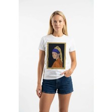 Unisex Regular Fit %100 Pamuk Bisiklet Yaka Premium Baskı Tişört