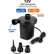 Fischer Çakmaklık Girişli Pompa - 12V Bot Yatak Havuz Kamp Ürünleri Şişirme ve Söndürme Pompası