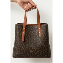 Gaia Rinaldi Kadın Koyu Kahve Suni Deri Omuz Çantası Çok Bölmeli Küçük Çapraz