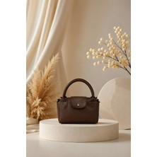 İmaj Butik Kahverengi Mini El & Omuz Çantası
