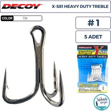 Decoy Y-S81 Heavy Duty Treble Üçlü Iğne Tın #1 (5 Adet)