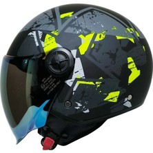 Mts FX-101 Neon Camo Yarım Kask - Motodede