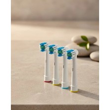 Nevamel® Renk Halkalı Aile Tipi Diş Fırçası Yedek Başlığı 4’lü Paket