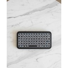 AyrStore Siyah Kablosuz Mini Rgb Işıklı Klavye Bluetooth 5.2 Ince Tasarım