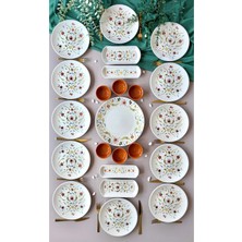 Yiğit Seramik Züccaciye Serenat Model 12 Kişilik 23 Parça Sosluklu Modern Kahvaltı/brunch Takımı
