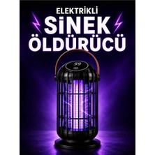 Byanes Şarjlı Elektrikli Sinek Öldürücü Lamba Dijital Ekranlı Sinek Öldürücü Type-C Şarjlı, Uv Mor Işıklı, Kablosuz Sivrisinek Öldürücü