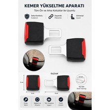 Cabbaroğlu Ticaret Araçlara Uyumlu Kemer Yükseltme Metal Ağız 2 Adet Emniyet Kemeri Aparatı