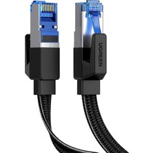 Mucize Ugreen Cat8 RJ45 Ethernet Kablosu Düz Örgülü 40GBPS 2000MHZ 15 mt