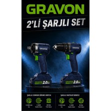 Mur-Cell Gravon 20V 2AH Şarjlı Somun Sıkma Sökme-Matkap Ikili Set