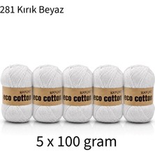 Oxford İplik 5'li Paket Eco Cotton 100GR-200M NO:281 Kırık Beyaz