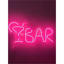 Dekoraven Bar Neon Tabela Neon Yazı LED Dekoratif Duvar Aydınlatması Neon Duvar Dekorasyonu, Barpiraven1