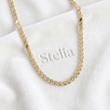 Stelia Altın Renk Arpa Zincir Kolye 45 cm