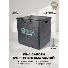 Rika Garden 120 Lt Ahşap Desenli Bahçe Depolama Sandığı - Su Geçirmez (Üreticiden Orijinal Ürün)