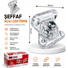 Metali Kırılmaz Şeffaf Açılı Çektirme 1 Kutu 100 Adet