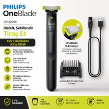 Philips QP1425/10 Oneblade Siyah Tıraş Makinesi Kablosuz Kullanım Özelliği ile Su Geçirmez