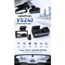 Mehter NF-VS240 2 Kameralı 4K Ekranlı Wifi Araç Dvr Kamera 128GB Destekli G Sensör Telefondan Izleme 4K UHD