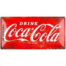 Nostalgic-Art 27005 Coca-Cola – Logo Red, Metal Levha 25 x 50 cm