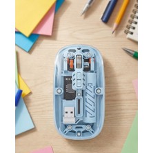 AyrStore Ofis ve Günlük Kullanım Için Mavi Bluetooth Kablosuz Mouse