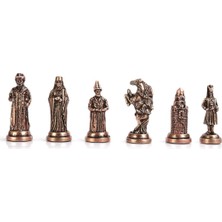 Gifthome Büyük Boy Metal Osmanlı Bizans Satranç Taşı Antik