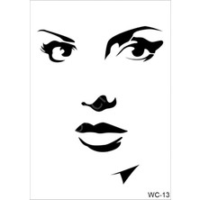 Cadence Stencil Şablon A4 Woman Collection Wc-13 (30X21) Kadın Mo Şeffaf Tek Ebat