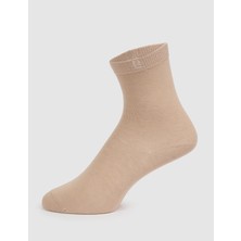 Pierre Cardin Kadın Kum Soket Çorap 50328295-VR085 Dokuma Kumaş Özellikleriyle Rahat Kullanım