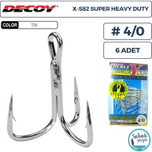 Decoy Y-S82 Super Heavy Duty Treble Üçlü Iğne Tın #4/0 (6 Adet)