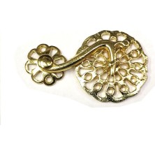 MiraLive Sarı 50 Adet Zamak Çengel Kilit 56X33 mm - Yuvarlak, Karşılıklı Mobilya, Dolap, Sandık, Kutu,