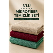 Waflo 3'lü Mikrofiber Çok Amaçlı Temizlik Bezi