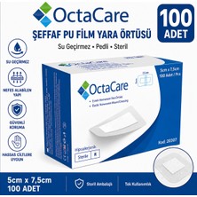 Octacare Esnek Steril Nonwoven Yara Örtüsü 5cm×7,5cm (100 Adet)