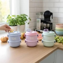 Vagon Life 860 ml Iki Katlı Beslenme Kutusu VGN-12168 Pembe