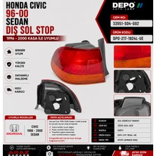 Honda Civic 1996-2000 Sedan Dış Sol Stop Lambası Depo Oem 33551-S04-G02