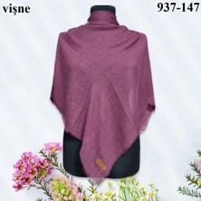 Soft İpek Soft Ipek Düz Renk Flamlı Pamuk Eşarp (Vişne) 937-147