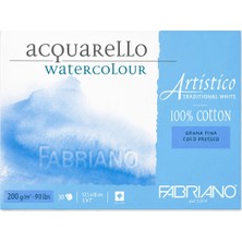 Fabriano Artistico Sulu Boya Defteri 30 Yaprak Ince Taneli %100 Pamuk 12.5X18